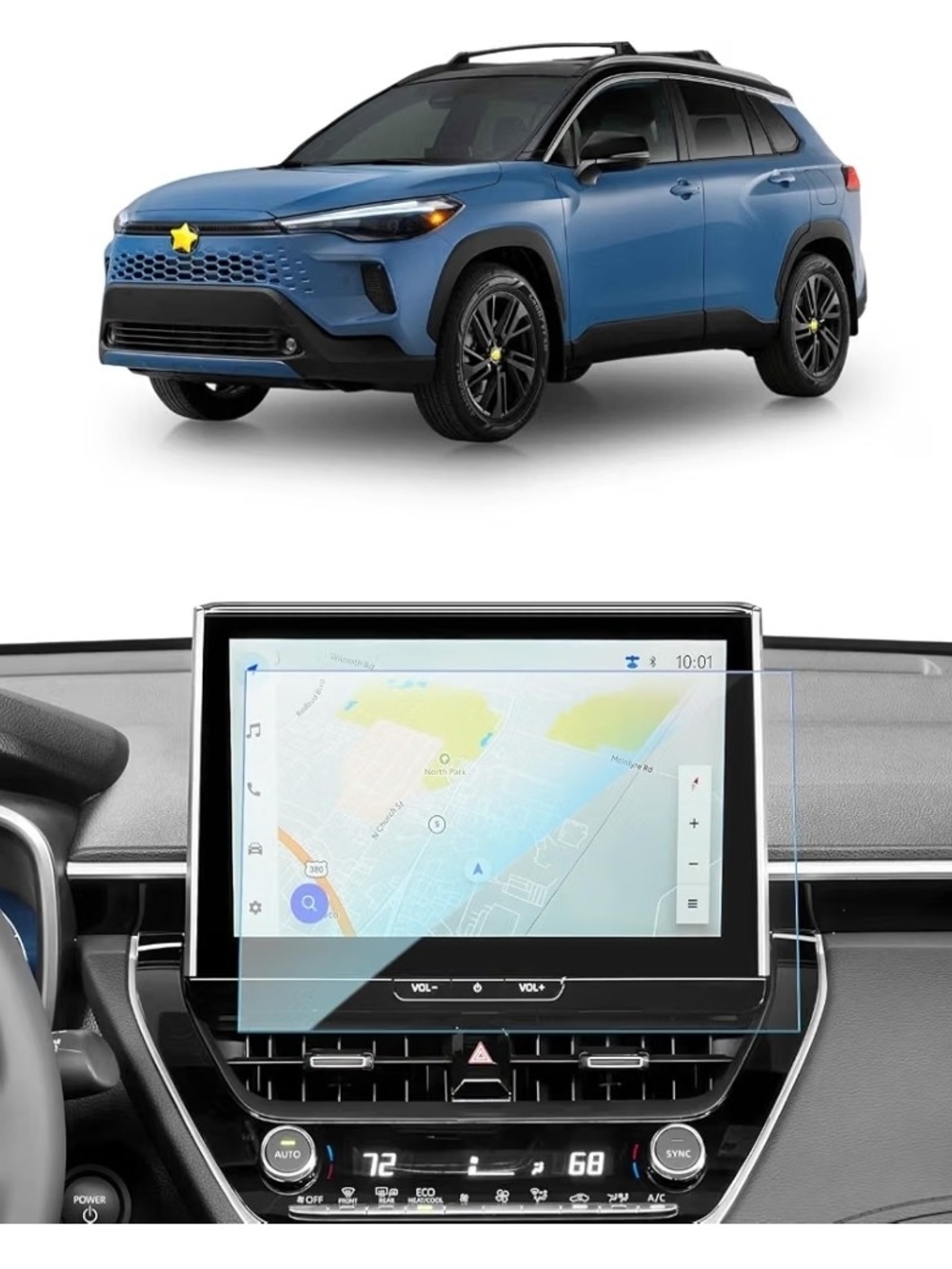 SKTU for 2026+ Toyota Corolla Cross (XLE/XSE) 10.5in Navigation Screen Protector